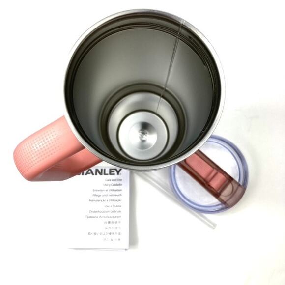 Pink Stanley Quencher Travel Tumbler New Flowstate 40oz Monster Mug - Picture 3 of 9